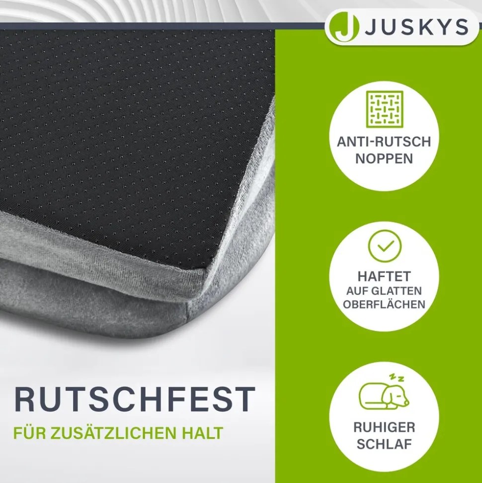 Juskys Hundebett Sheena M - 72 x 60 cm - orthopädisch & flauschig - Bezug abnehmbar & waschbar