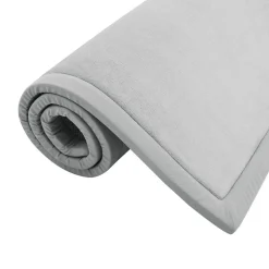 Juskys Krabbelmatte Maila Spielmatte 180x120 cm Yogamatte für Kind, Baby - rutschfest, weich - Grau