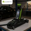 Juskys Wagenheber 2,5 t – Schwarz/Grün, hydraulisch, stabil mit Transportbox, Rangierwagenheber