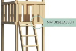 Karibu Spielturm Lotti Satteldach + Rutsche + Gerüst / Doppelschaukel