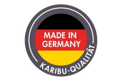 Karibu Spielturm Lotti Satteldach + Rutsche + Gerüst / Doppelschaukel