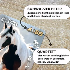 Kartenspiel Trumpfstars Pferde und Ponys 3 in 1 Quartettspiel ab 6 Jahren für 2+ Spieler