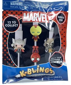 K-Blings - Marvel Kabel-Clip Sammelfigur Sammeln Sammler Ladekabel Figur Kinder Spiderman Thor