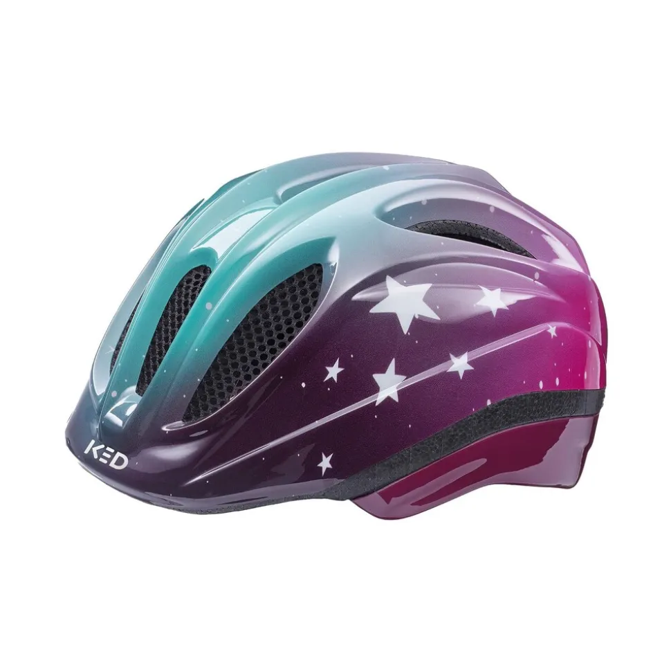 KED Kinderhelm MEGGY II TREND Stars, Pink Aqua Glossy