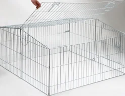Kerbl Freilaufgehege Gehege für große Kanninchen + Hasen, Maße 115x115 cm