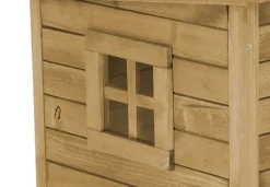 Kerbl Katzenhaus Rustica Katzenhütte aus Holz Schwingtüre mit Lamellen