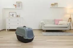 Kerbl Katzentoilete Emma Eco XL ( mit Filter, 65x44x46, schwarz/grüngrau) 80979