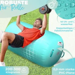 KESSER® Aufblasbare Air Roll Airtrack, Gymnastik-Rolle | inkl. Tragetasche & elektr. Luftpumpe | Barrel Gymnastik Tumbling | Yoga Gymnastik Rolle Gymnastikmatte, Fitnessrolle