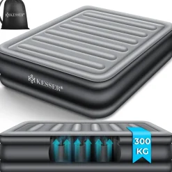 KESSER® Aufblasbare Matratze Luftbett mit eingebauter elektrischer Pumpe integrierte erhöhte aufblasbare Matratze für Übernachtungsgäste mit Aufbewahrungstasche