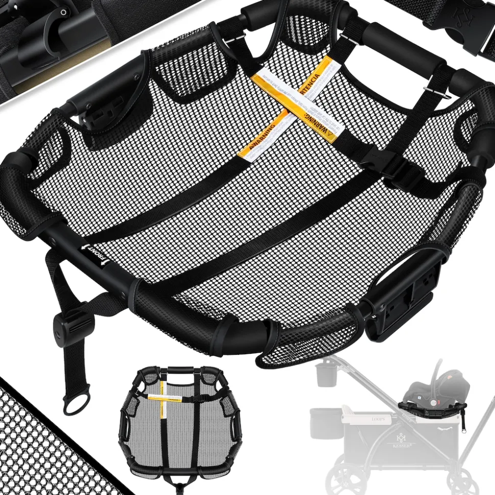 KESSER® Babyschale-Modul Kindersitzmodul-Aufsatz Zubehör Passend für LOOPS Faltbarer Bollerwagen Handwagen, Modul Universal für alle Babyschalle Babyliegeschale