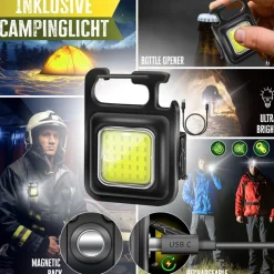 KESSER® Campingstuhl faltbar bis 160 kg | Angelstuhl Faltstuhl Klappstuhl Gepolstert mit Armlehnen | Campinglicht und Getränkehalter + Tasche mit hoher Rückenlehne | Strandstuhl mit Angelhalterung