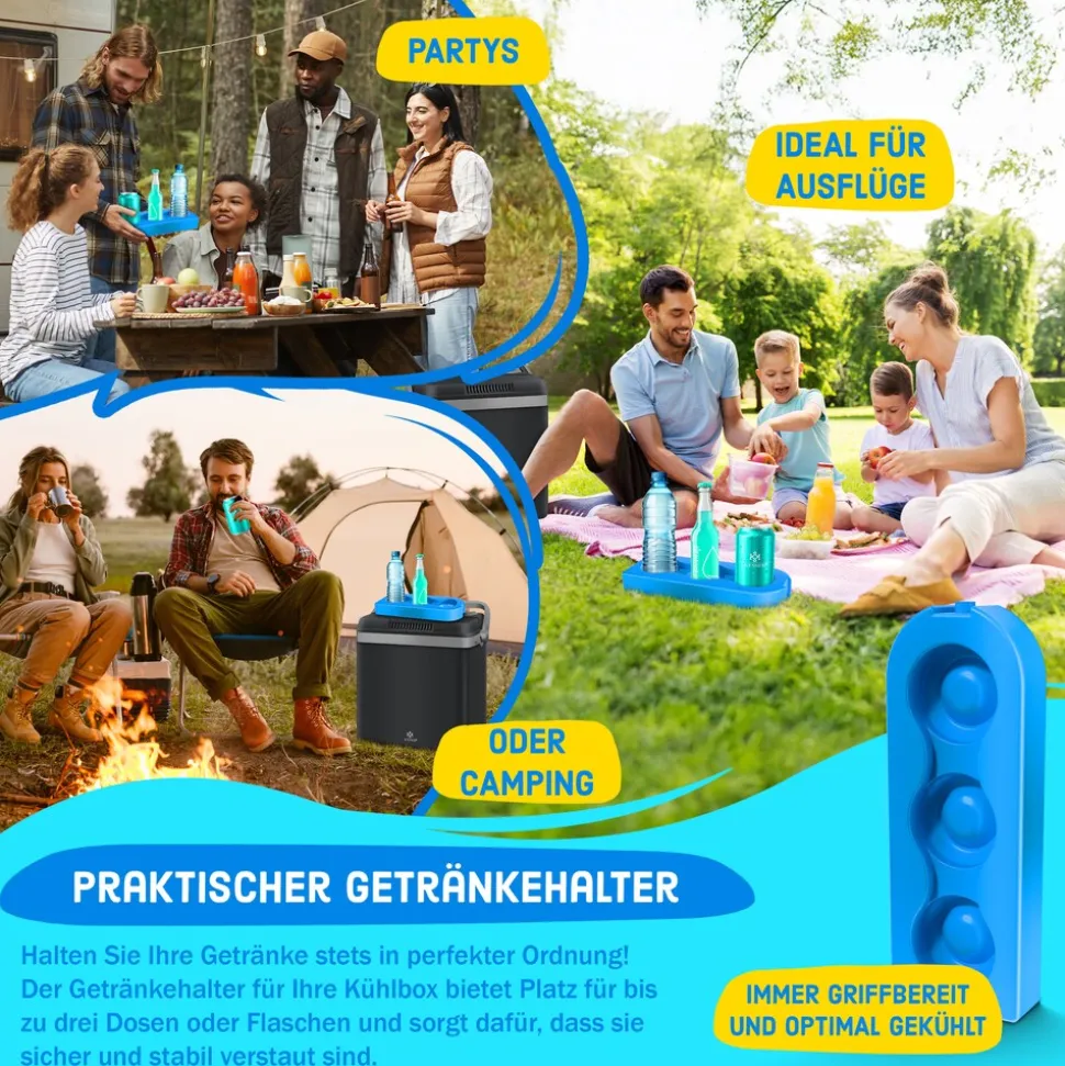 KESSER® 32 L Kühlbox 12V, 230V Stecker, Mini-Kühlschrank, Thermoelektrische Warmhaltebox