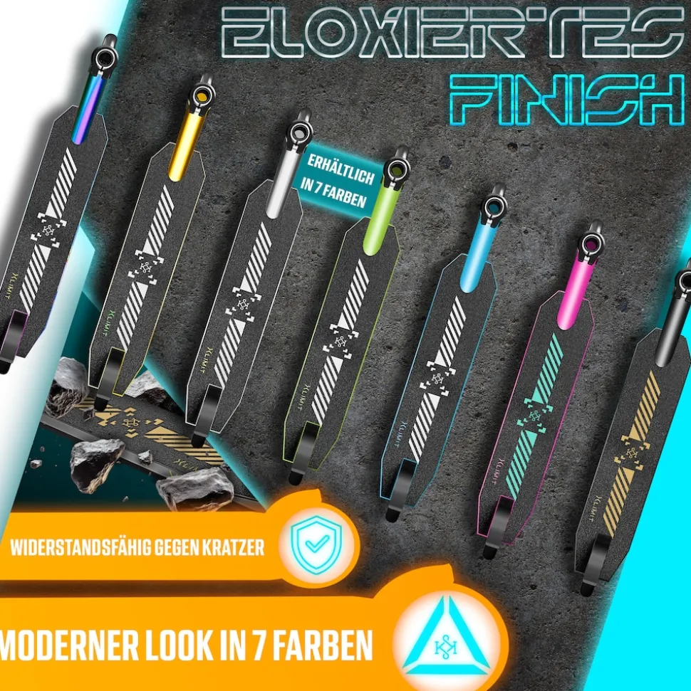 KESSER® Stunt Scooter X-Limit-Pro 360° Lenkung Funscooter Stuntscooter mit Ständer ABEC 9 Kugellagern, 110 mm PU Räder , Kickscooter Tretroller Cityroller Trick Roller für Kinder Erwachsene