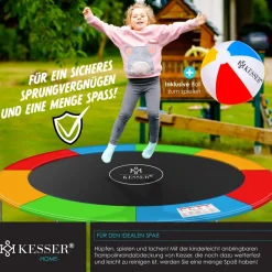 KESSER® - Trampolin Randabdeckung Ø 244 , 305 , 366 , 426 cm , 30cm breit 100% UV-beständig reißfest Federabdeckung , Grün , Blau