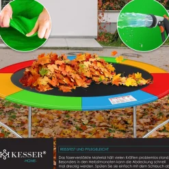KESSER® - Trampolin Randabdeckung Ø 244 , 305 , 366 , 426 cm , 30cm breit 100% UV-beständig reißfest Federabdeckung , Grün , Blau