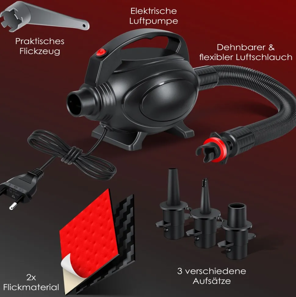 KESSER® Turnmatte Aufblasbar Airtrack 2m/3m/4m/5m/6m Fitness-Matte Gymnastikmatte | inkl. Tragetasche & elektr. Luftpumpe | Yogamatte, Tumbling Matten, Trainingsmatte, Turn- & Fitness