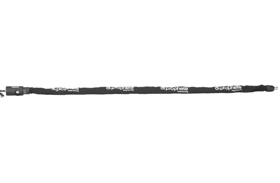 Kettenschloss, mit Fingerabdrucksensor, mit Zahlenwalze, inkl. Halter, Schwarz, Länge 90 cm