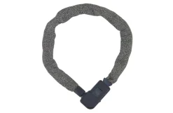 Kettenschloss, mit Fingerabdrucksensor, mit Zahlenwalze, inkl. Halter, Schwarz, Länge 90 cm