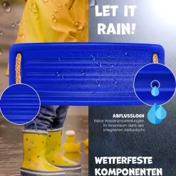 KIDIZ® Schaukel Kinderschaukel Set - Ink. Zubehör Schaukelsitz Schaukelbrett Garten Outdoor Indoor Brettschaukel für Kinder zum Schaukeln aus Kunststoff Höhenverstellbar Rutschfest