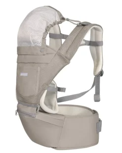 Kikkaboo Babytrage Chloe 3 in 1 Bauch- und Rückentrage, Hüftsitz, ab 5 Monaten beige