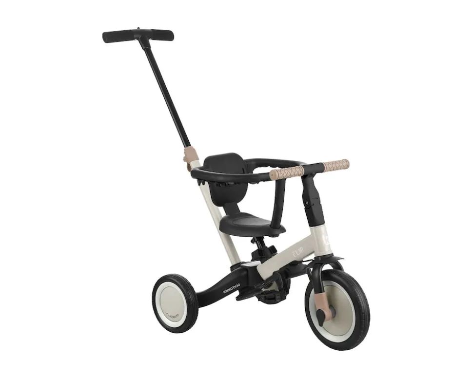 Kikkaboo Dreirad Flip 5 in 1 Stahlrahmen rutschfeste Griffe einstellbar umbaubar beige