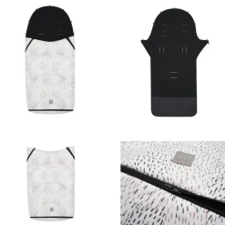 Kikka boo Fußsack Trendy für Kinderwagen, Öffnung am Fußbereich, Reißverschluss weiß