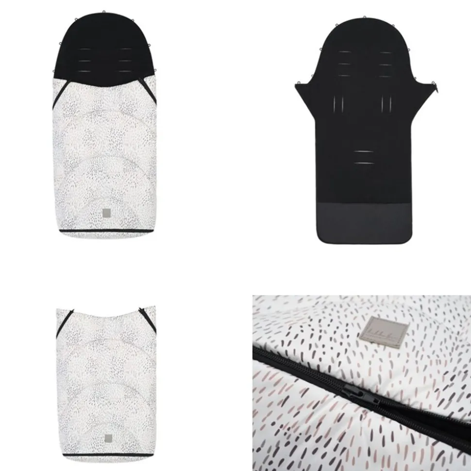 Kikka boo Fußsack Trendy für Kinderwagen, Öffnung am Fußbereich, Reißverschluss weiß