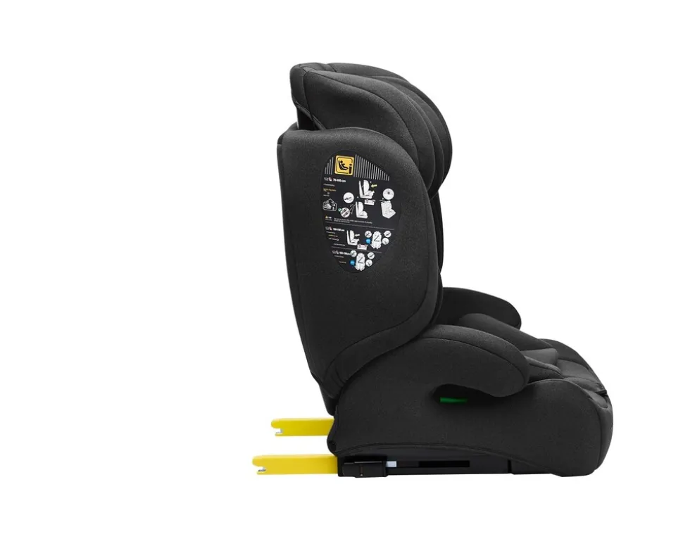 Kikkaboo Kindersitz I-Bronn i-Size (76-150cm) Isofix, Top Tether, Kissen, Gurt schwarz