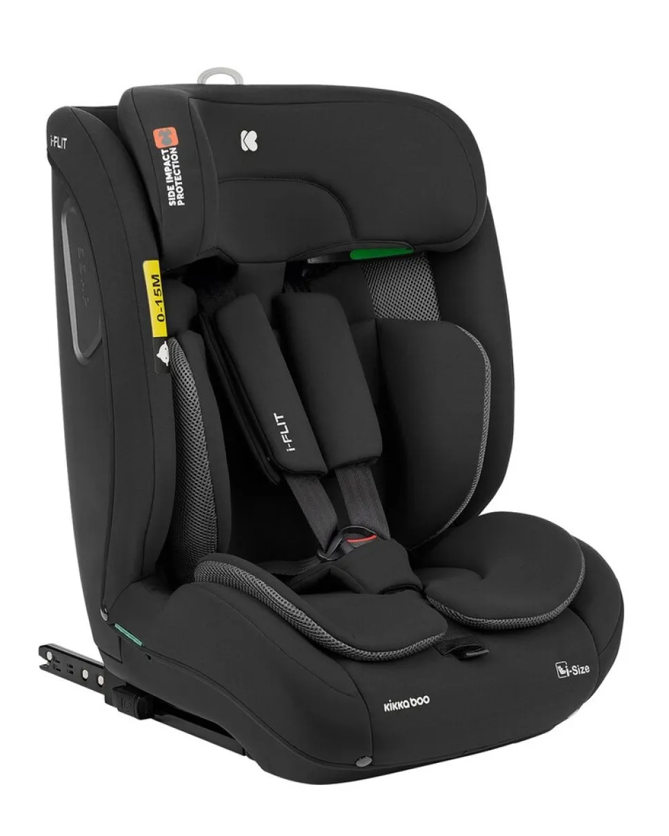 Kikka boo Kindersitz i-Flit i-Size (76-150cm) Isofix Kopfstütze verstellbar SPS schwarz