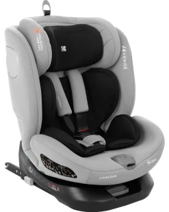 Kikkaboo Kindersitz i-Moove i-Size (40-150cm) Isofix 360-Grad-Drehung Kopfstütze hellgrau