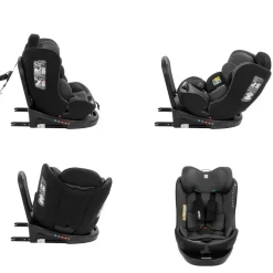 Kikka boo Kindersitz i-Safe, i-Size (40-150 cm) Isofix, Top-Tether, verstellbar dunkelgrau