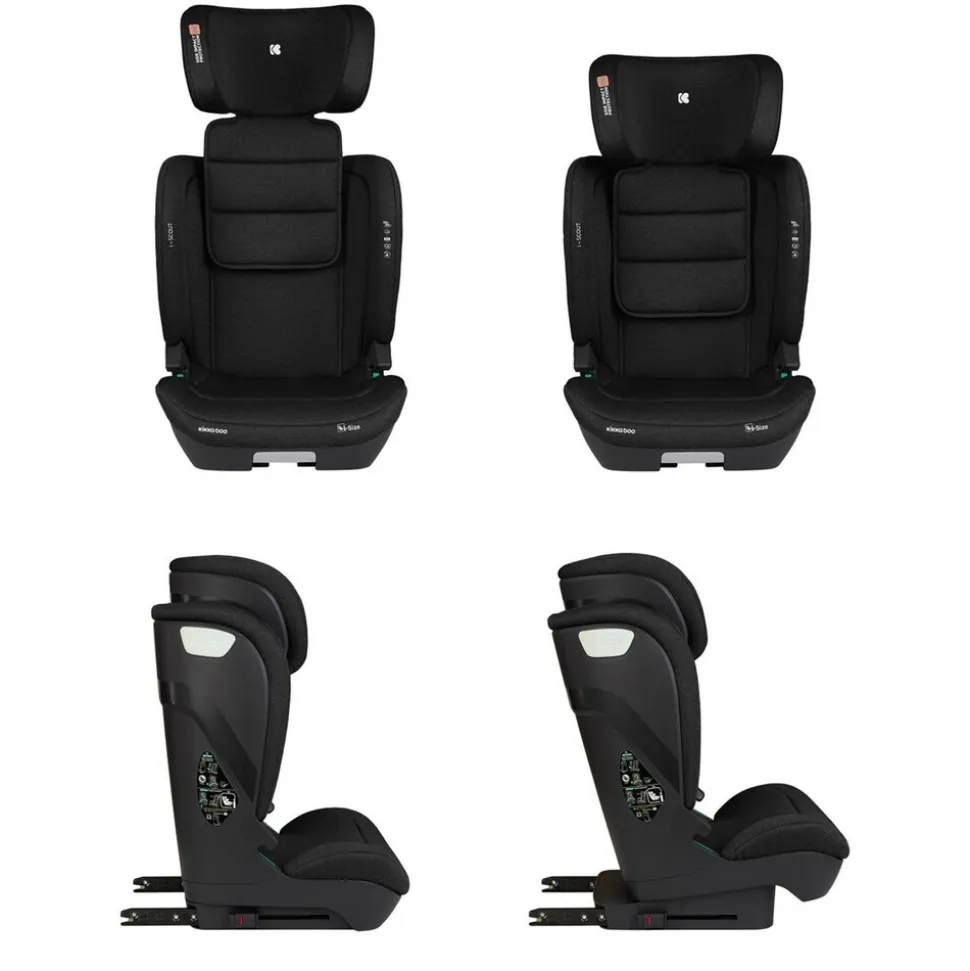 Kikkaboo Kindersitz i-Scout i-Size (100 - 150 cm) Kopfstütze verstellbar Isofix schwarz