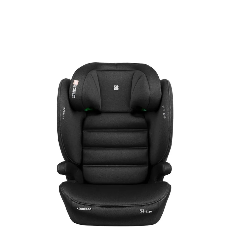 Kikkaboo Kindersitz i-Track i-Size (100 - 150 cm) Gruppe 2/3 Isofix verstellbar schwarz