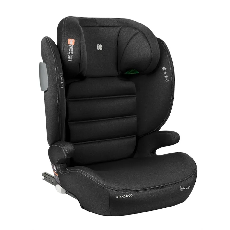 Kikkaboo Kindersitz i-Track i-Size (100 - 150 cm) Gruppe 2/3 Isofix verstellbar schwarz