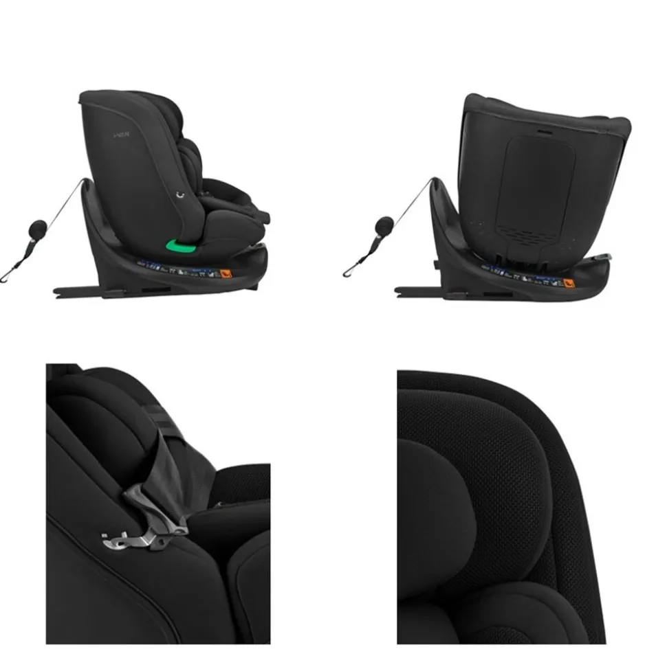 Kikka boo Kindersitz i-Van i-Size (40-150cm) Isofix Gruppe 0+/1/2/3 Kopfstütze schwarz