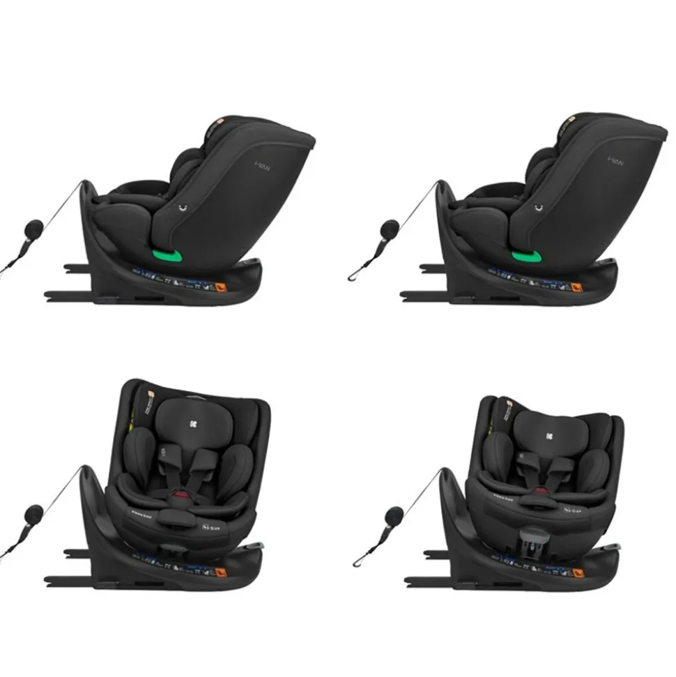 Kikka boo Kindersitz i-Van i-Size (40-150cm) Isofix Gruppe 0+/1/2/3 Kopfstütze schwarz