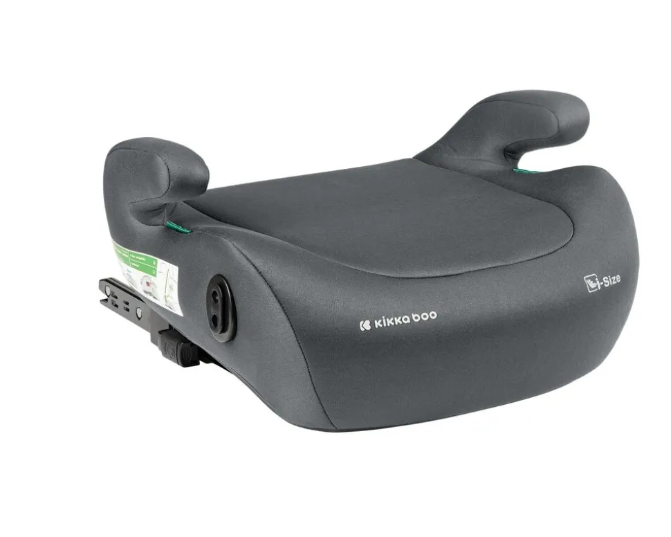 Kikkaboo Kindersitz, Sitzerhöhung i-Tip i-Size (125-150cm) ISOFIX, Armlehne grau dunkelgrau