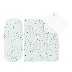 Kikkaboo Kinderwagen Bettwäsche-Set Bär 6tlg Decke 80 x 60 Kissen 35 x 26 Laken grün