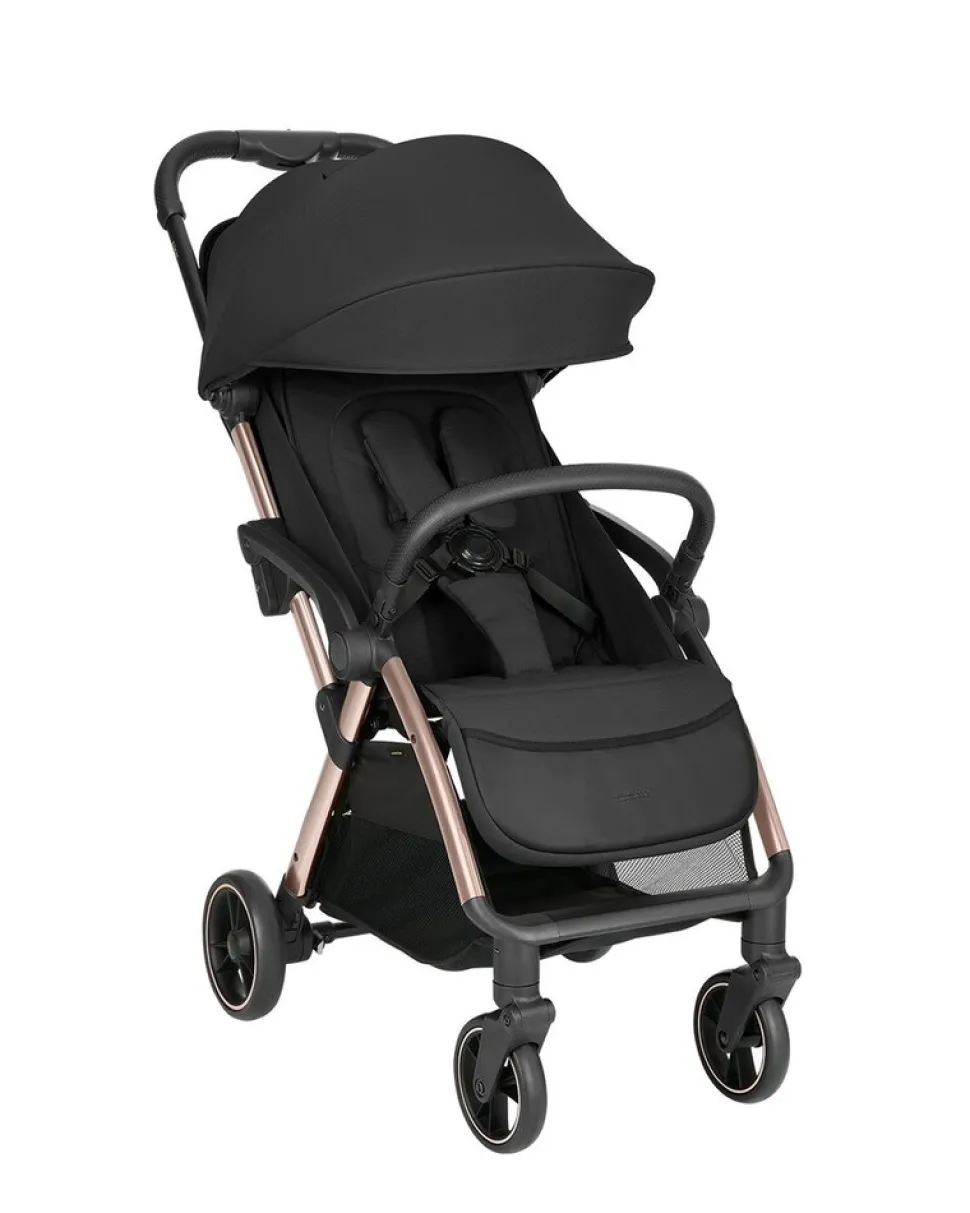 Kikkaboo Kinderwagen, Buggy Eden bis 22 kg Federung Regenschutz zusammenklappbar black