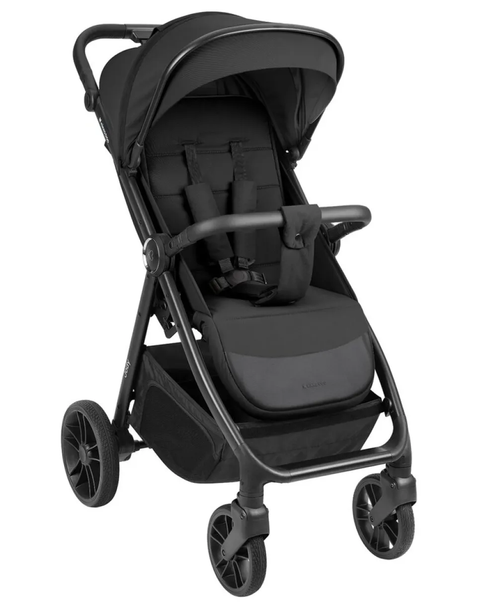 Kikka boo Kinderwagen, Buggy Jody PU-Räder Federung Hinterradbremse 5-Punkt-Gurt schwarz