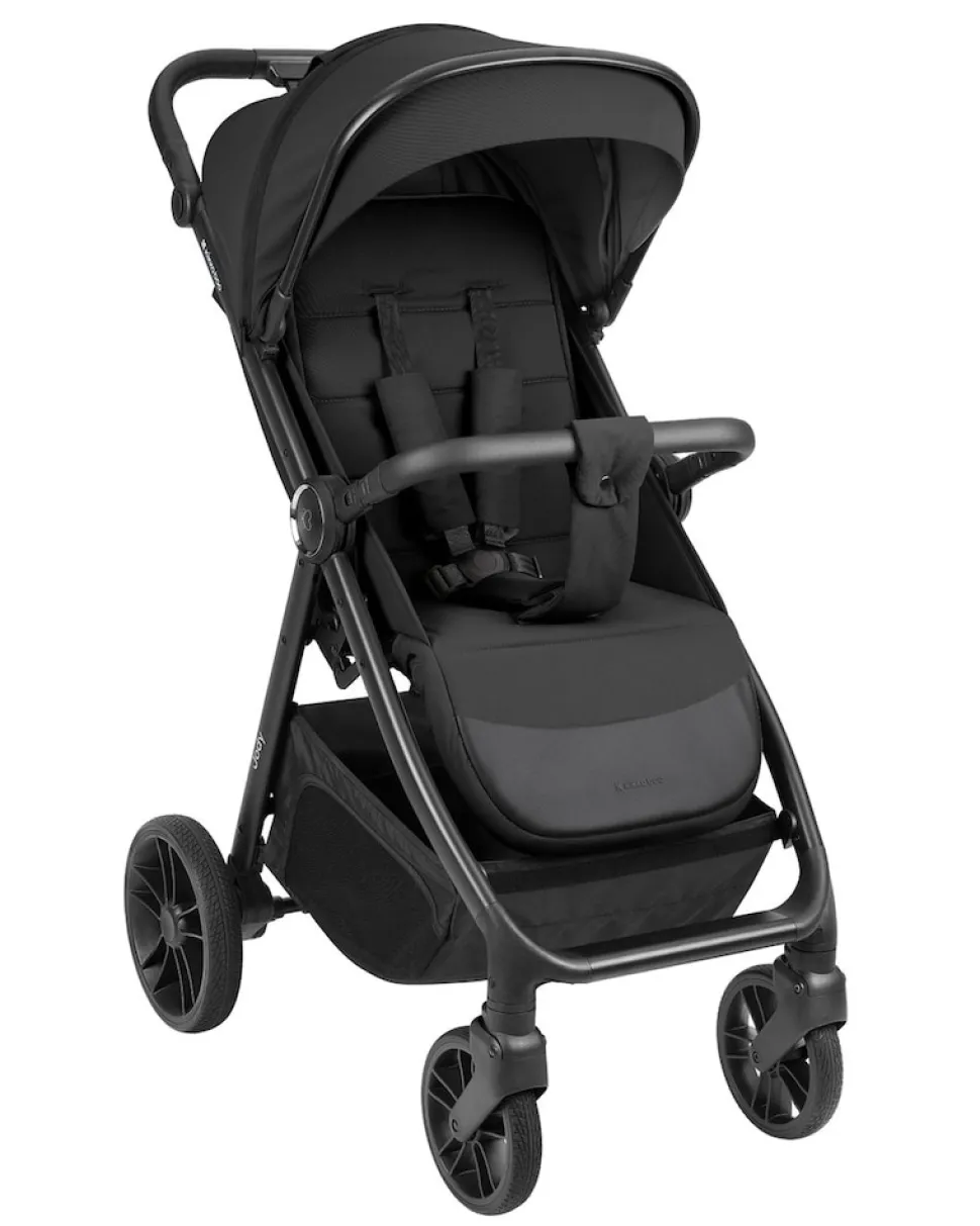 Kikka boo Kinderwagen, Buggy Jody PU-Räder Federung Hinterradbremse 5-Punkt-Gurt schwarz