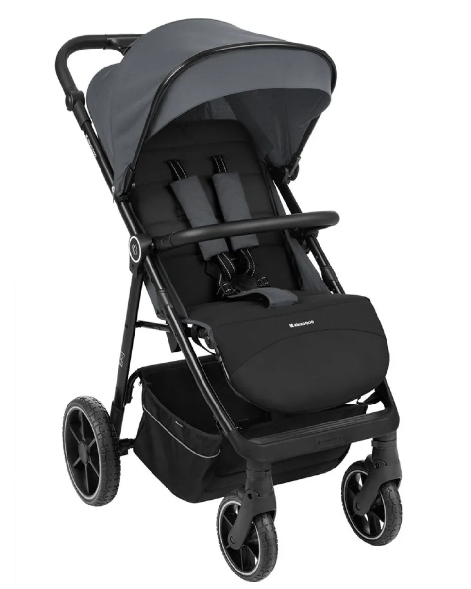 Kikkaboo Kinderwagen Lucy Gurt Rückenlehne verstellbar Federung Hinterradbremse grau