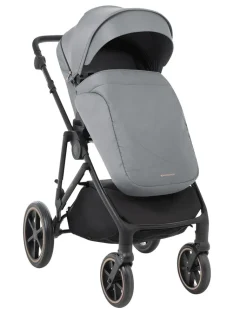 Kikkaboo Kinderwagen Thea 2 in 1 EVA-Räder verstellbarer Schiebegriff Babywanne grau