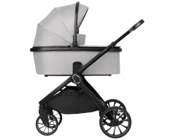 Kikkaboo Kinderwagen Tiffany 2 in 1 Babywanne, Sportsitz, Wickeltasche, PU-Räder grau