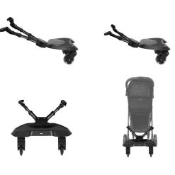 Kikkaboo Kinderwagen Trittbrett Ally universal Stoßdämpfer Kinderwagenaufsatz schwarz