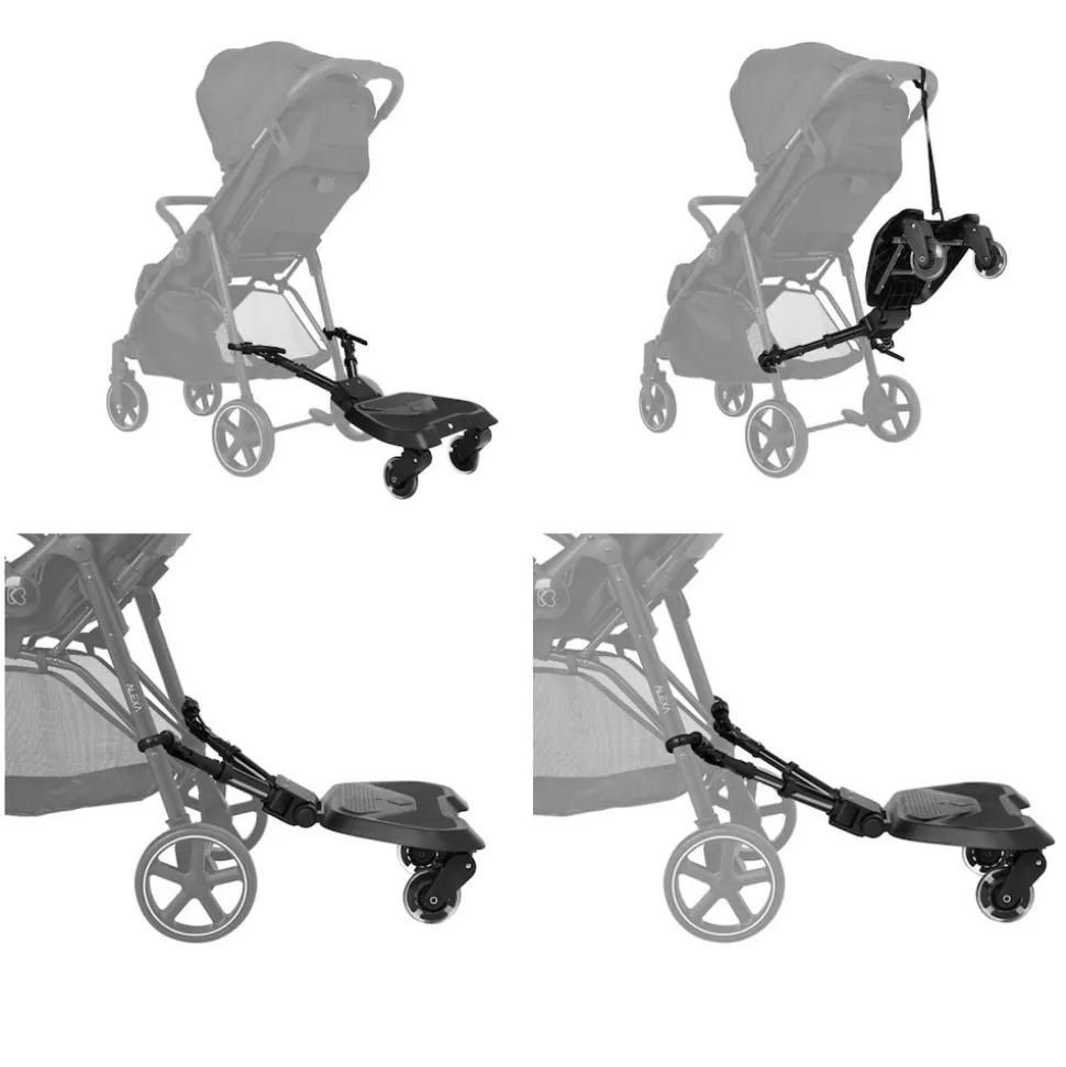 Kikkaboo Kinderwagen Trittbrett Ally universal Stoßdämpfer Kinderwagenaufsatz schwarz