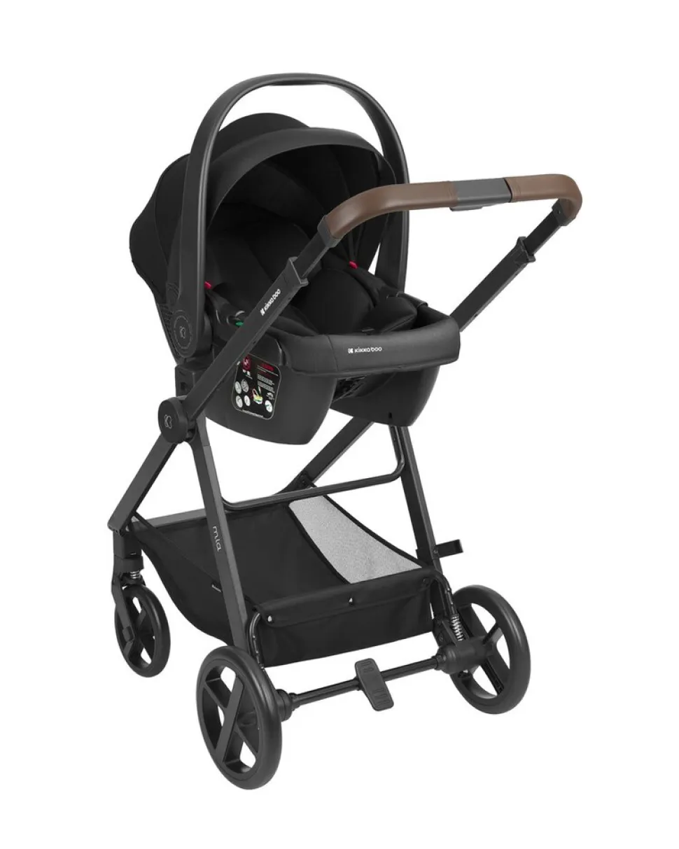 Kikka boo Kombikinderwagen Mia 3 in 1 Babywanne Babyschale Wickeltasche Matratze schwarz