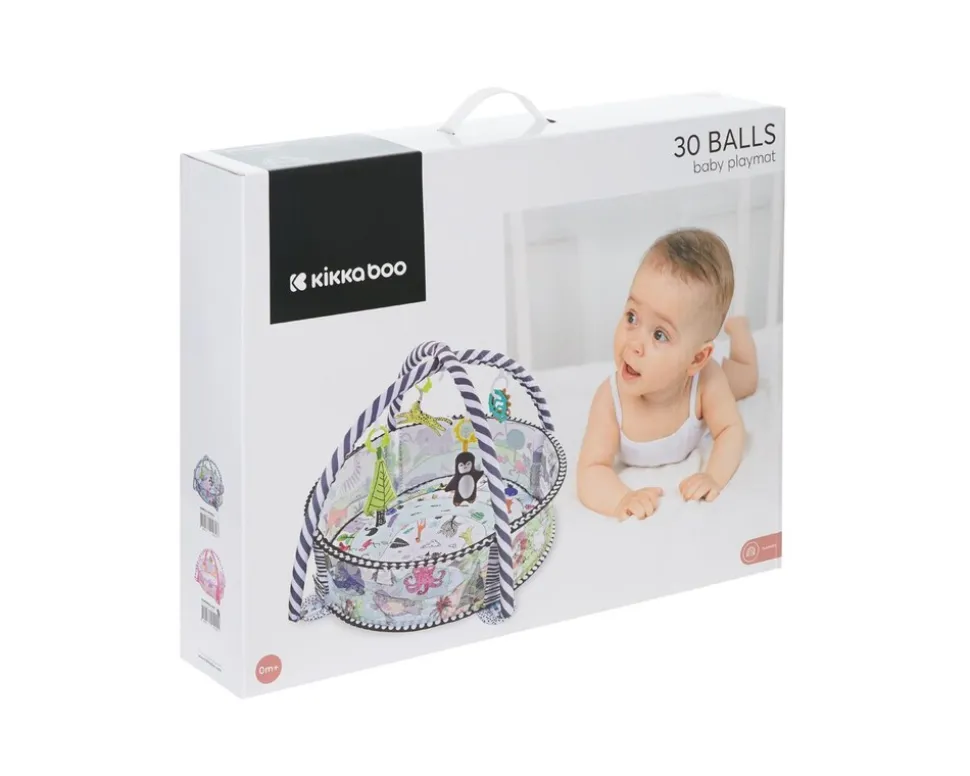 Kikka boo Spielbogen 30 Bälle Krabbeldecke Bällebad abnehmbare Spielzeuge rosa pink