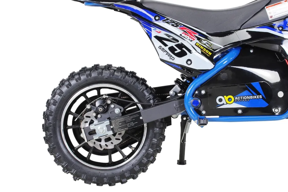 Kinder-Crossbike Gepard, Elektro-Kindermotorrad, 500 Watt, bis 24 km/h, verstärkte Gabel, ab 8 J. (Blau)