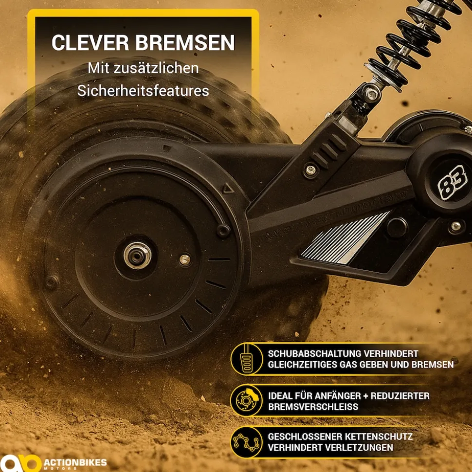 Kinder Crossbike Raider, Kinder Elektromotorrad, maximale Sicherheitsstandards, ab 8 Jahren